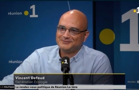 Vincent Defaud, référent Outre-mer de Génération Écologie, sur Réunion la 1ère